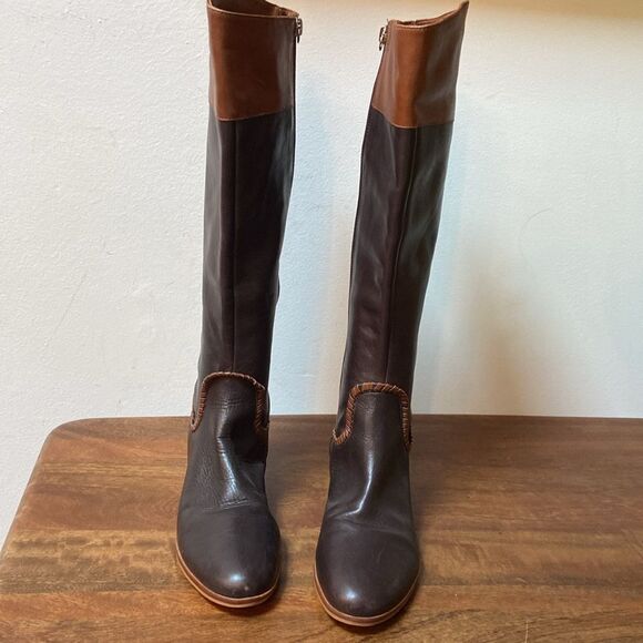Jack Rogers Brown and Black Leather Riding Boots main image 7